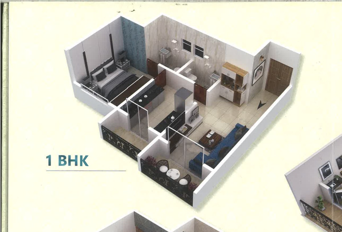 1 BHK Floor Plan