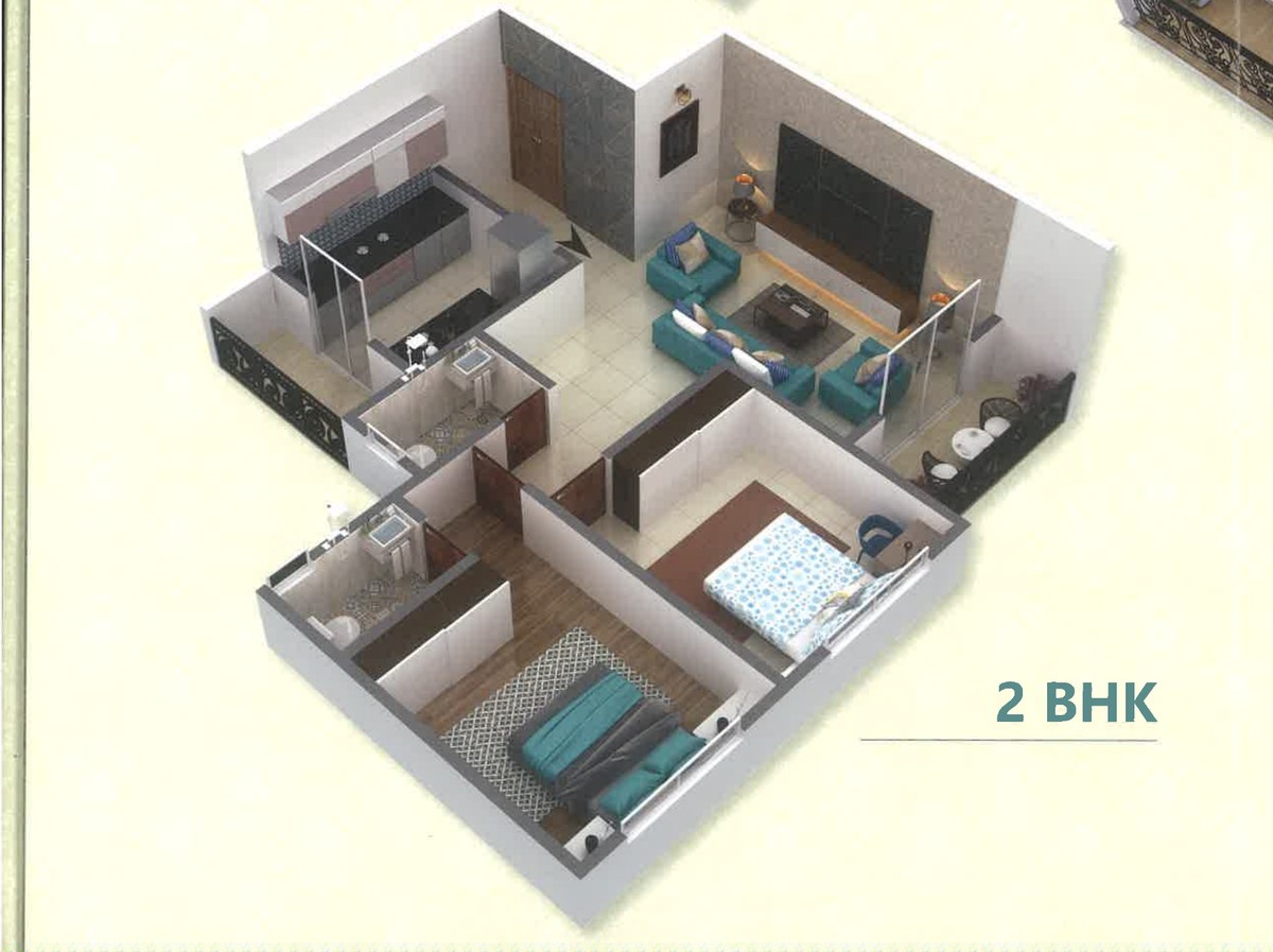 2 BHK Floor Plan